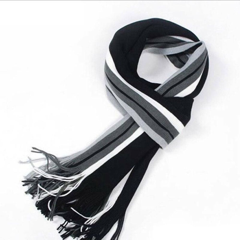 Cashmere Men Striped Scarf Fas - Muffler Men Wool recension och pris