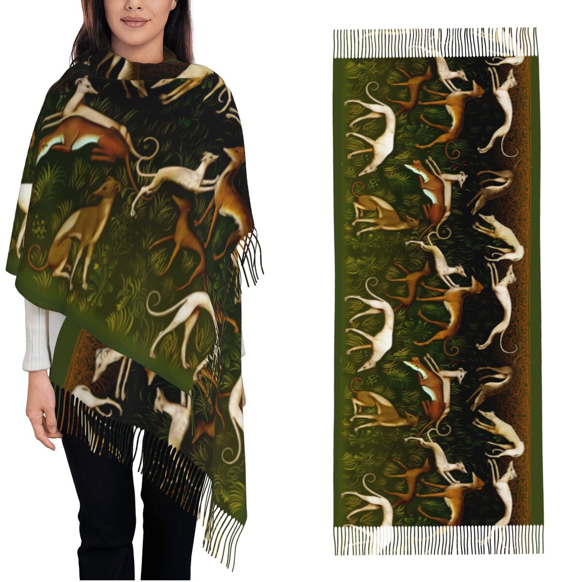 Greyhounds Shawl Wrap Women Wi - Pashmina Wrap Large recension och pris