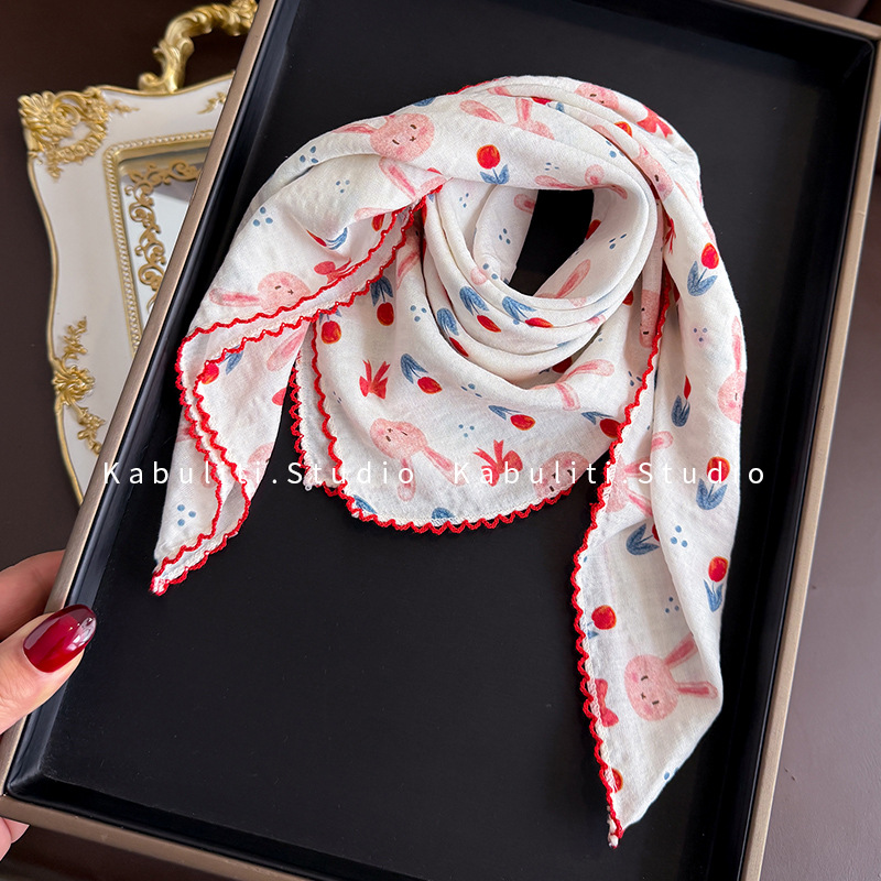 Cotton Linen Square Scarf  58  - Head Wrap Turban recension och pris