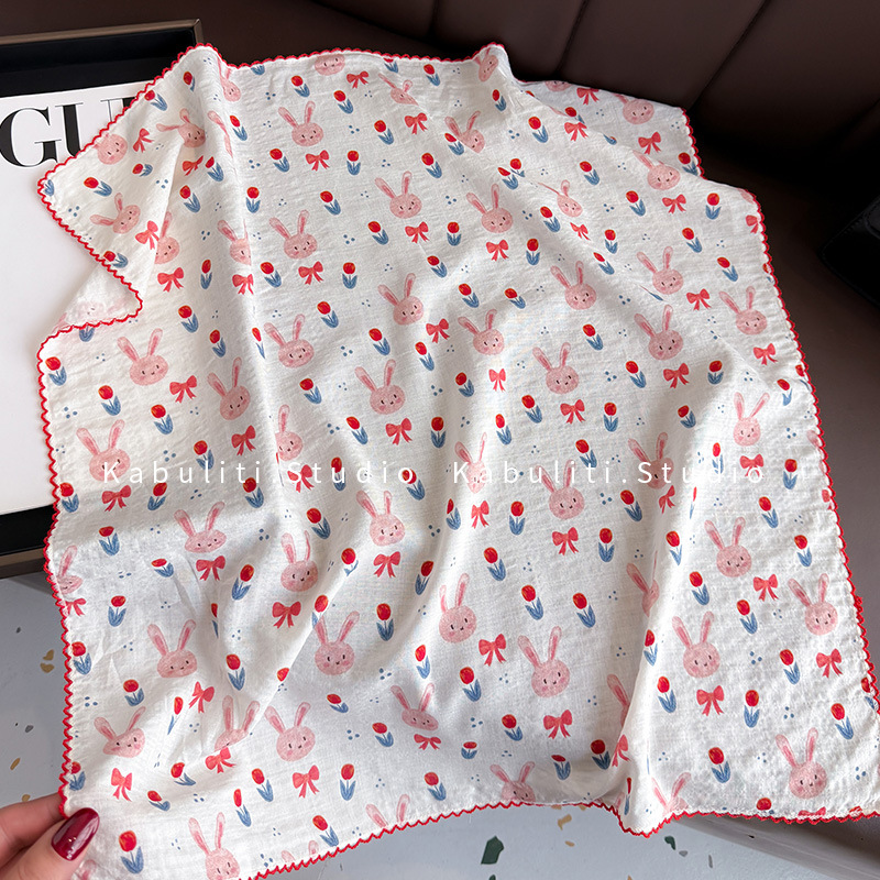 Cotton Linen Square Scarf  58  - Head Wrap Turban recension och pris
