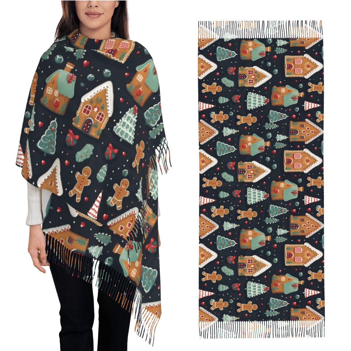 Christmas Delight- Whimsical G - Pashmina Wrap Large recension och pris
