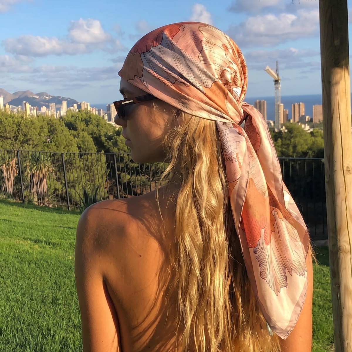 Women Silk Square Scarf Lady B - Pashmina Wrap Large recension och pris