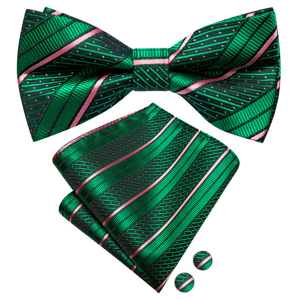 Mens Bow Tie Hanky Cufflinks P - Bow Tie Pre Tied recension och pris