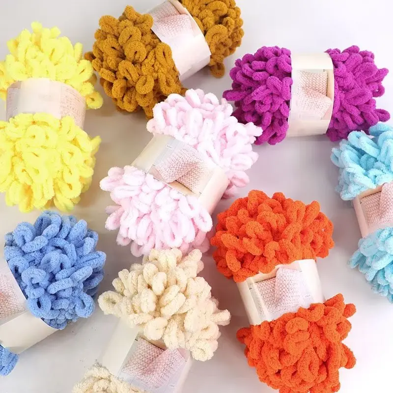 100g/Ball Finger Loop Yarn Thr - Woven Scarf Blanket recension och pris