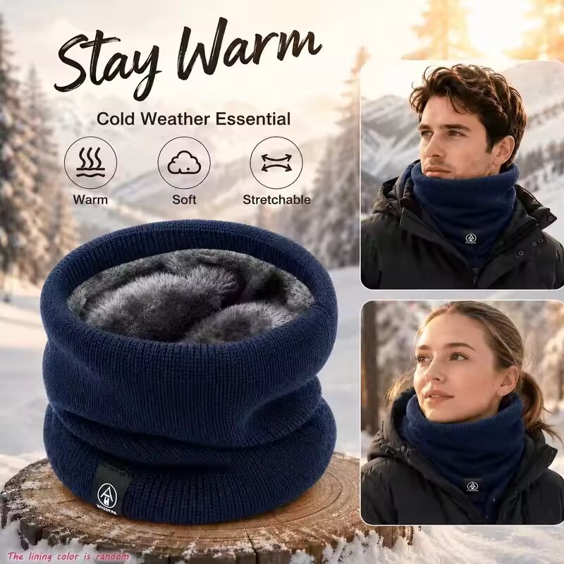 Winter Warm Knitted Neck Scarf - Muffler Men Wool recension och pris