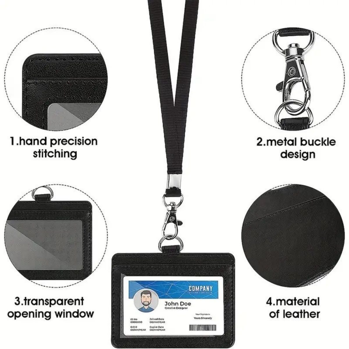 1 pc Horizontal ID badge holde - Lanyard Badge Holder recension och pris