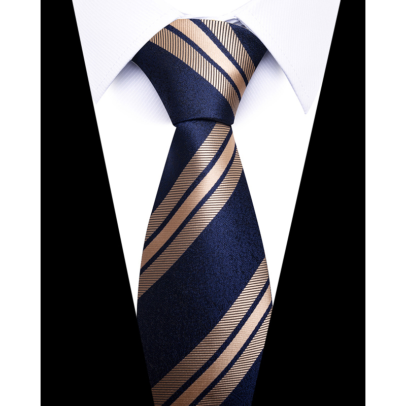 100% Silk Brand 8 cm Tie Men N - Silk Tie Striped recension och pris