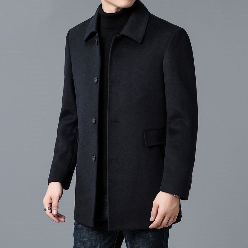 Wool Blend Coat White Mans Sha - Muffler Men Wool recension och pris