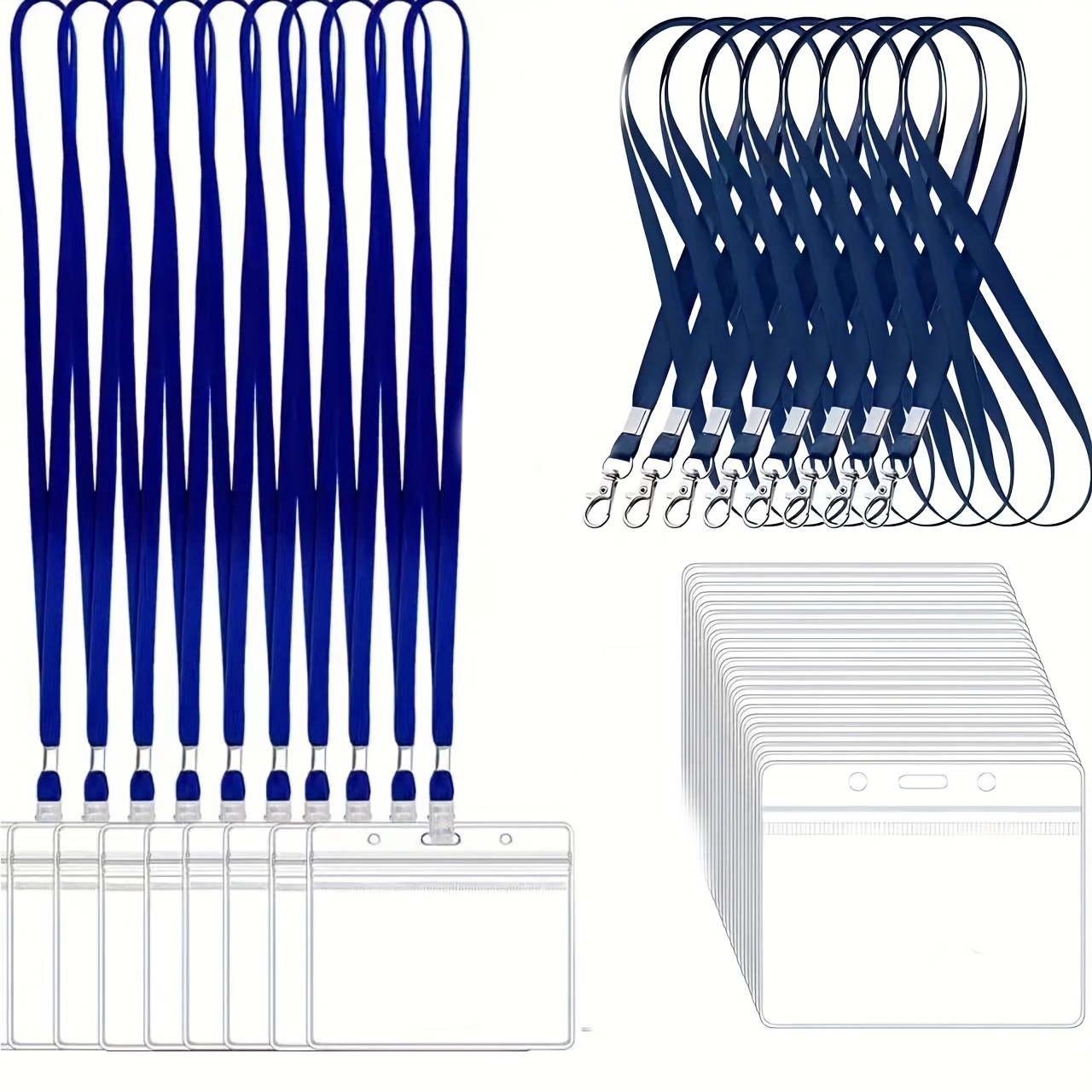 10 sets Transparent PVC ID Car - Lanyard Badge Holder recension och pris