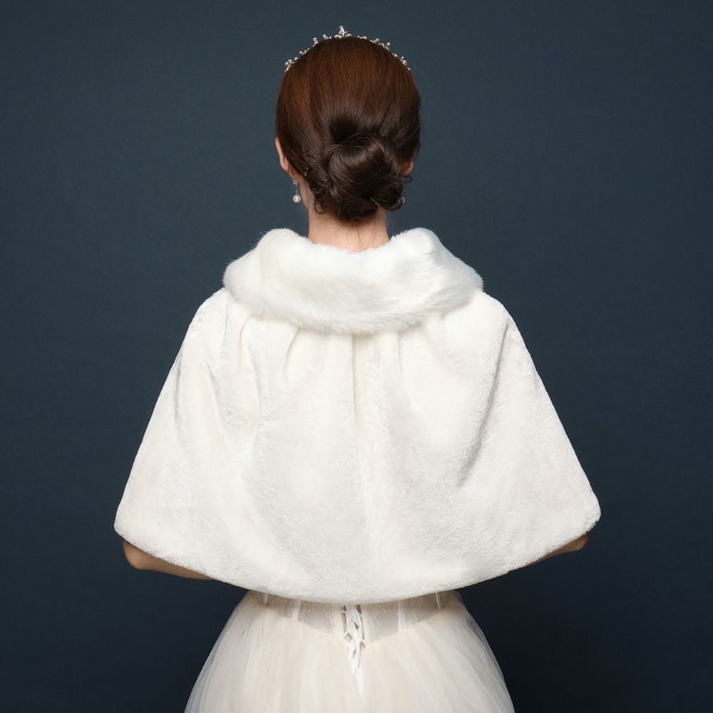 White Womens Winter Thicken Pl - Stole Wedding Shawl recension och pris