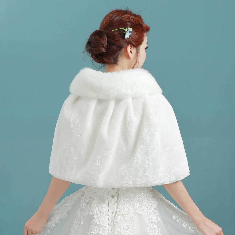 White Womens Winter Thicken Pl - Stole Wedding Shawl recension och pris