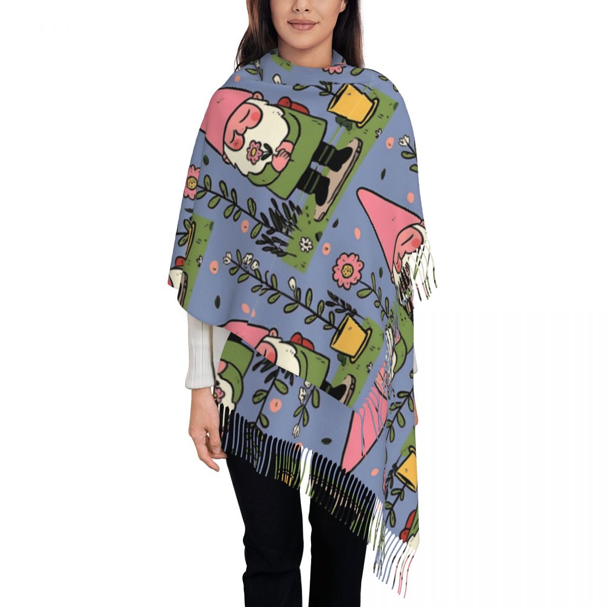 Mythical Garden Gnome Shawls W - Pashmina Wrap Large recension och pris