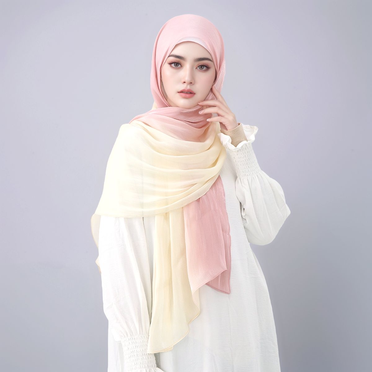 Gradient Twinkle Silk Hijab Sc - Head Wrap Turban recension och pris
