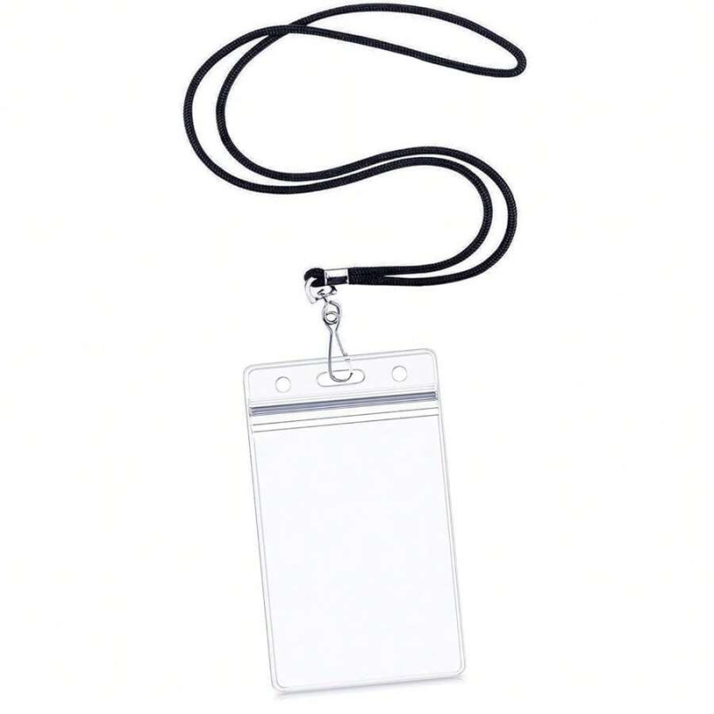 Vertical ID Card Name Tag Badg - Lanyard Badge Holder recension och pris