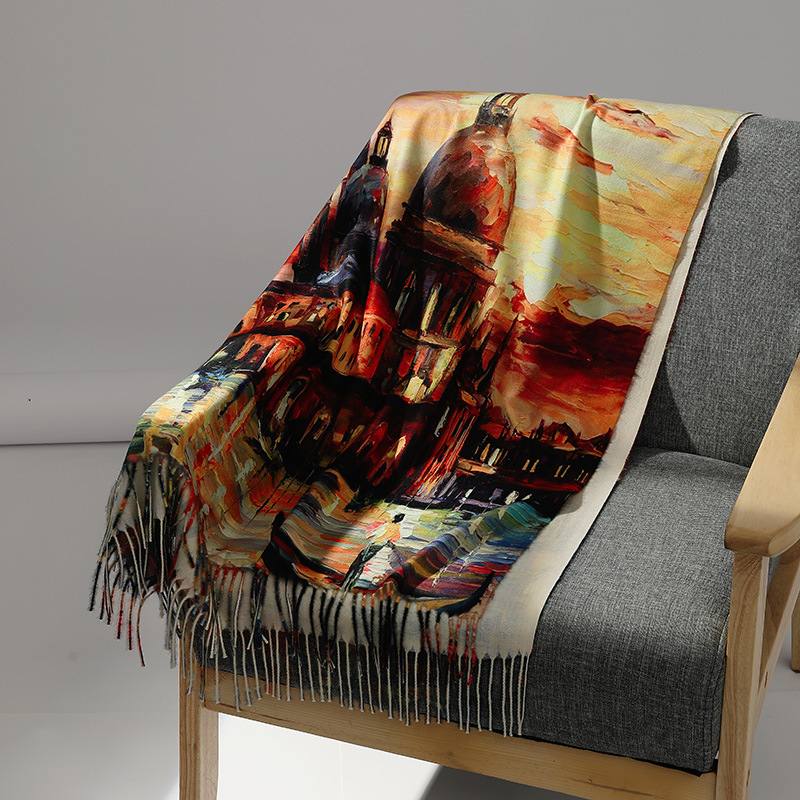 Luxury Brand Oil Painting Cash - Muffler Men Wool recension och pris