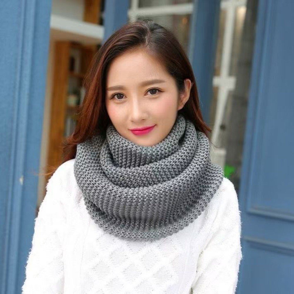 Solid Color Infinity Loop Scar - Infinity Scarf Knit recension och pris