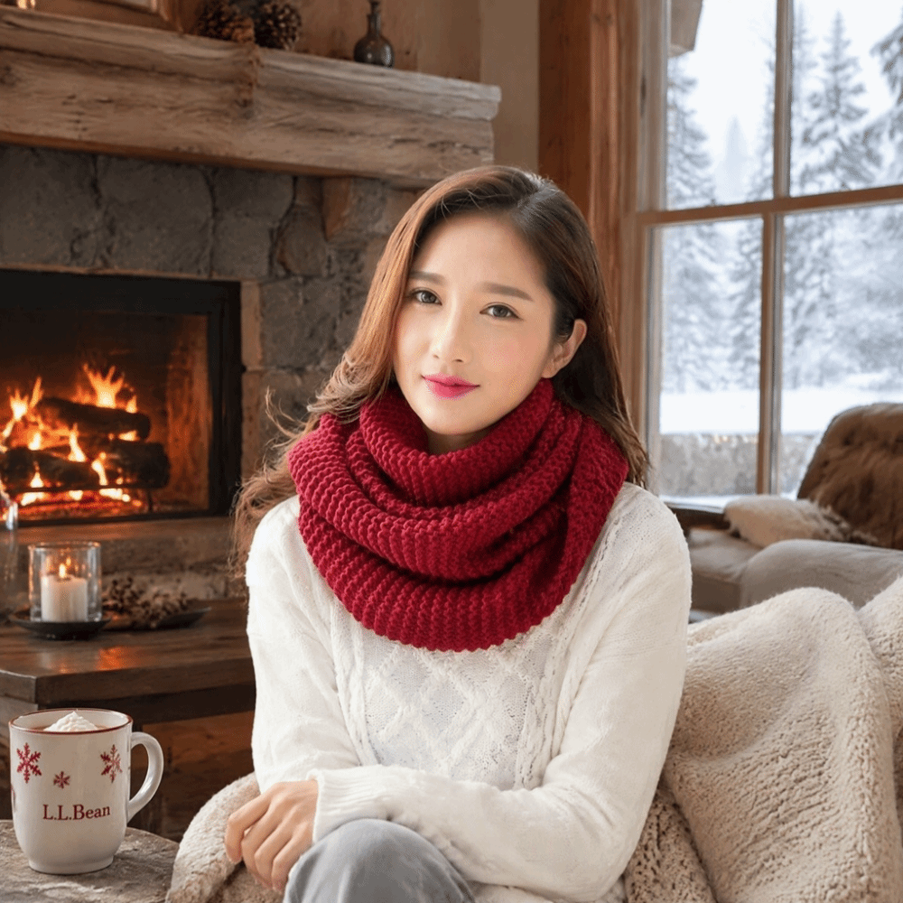 Solid Color Infinity Loop Scar - Infinity Scarf Knit recension och pris